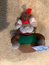 Vintage 2002 NWT Applause Christmas Mouse Plush Stuffed Animal 7” Rattle... - $20.57