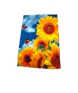 Spring Sunflower Small Garden Flag Monarch Butterflies Welcome Summer 13... - $13.09