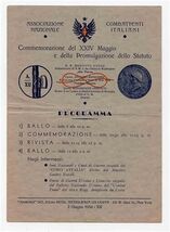 National Italian Fighters Association 1934 Program &amp; Dance May 24 Commem... - $47.52