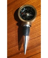 RARE BRASS Compass Wine Bottle Stopper MOVING HAND SHIP FREE - £10.08 GBP
