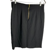 Philosophy Stretch Knit Pencil Skirt 12 Black Elastic Waist Zipper Knee ... - $27.84
