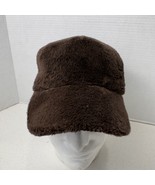 Faux Fur Baseball Cap - Warm Winter Hat - Brown Fuzzy Cap - Women - $34.17 CAD