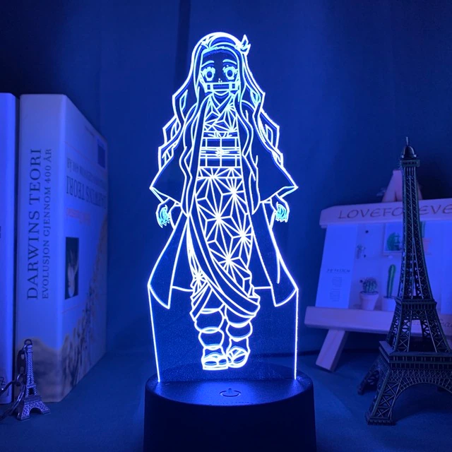 Anime Demon Slayer LED Acrylic Night Light Nezuko Figure No Yaiba Gift - £19.74 GBP