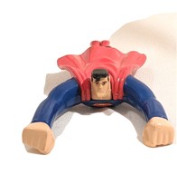 1997 Superman Burger King Kid&#39;s Meal Toy Red Blue Flight Ready Superman Glossy - £2.32 GBP