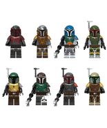 8pcs Star Wars The Mandalorian Warriors Boba Fett Minifigures Minifigs T... - $20.99