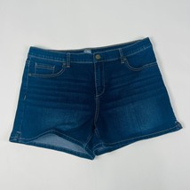 Soho Jeans Boyfriend Womens Shorts Size 16 Blue Stretch Dark Wash EUC - £14.69 GBP