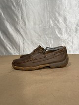 Twisted X Bomber Boat Shoes Brown Leather Driving Moc Toe Lace Up WDM0003 Sz 6.5 - £23.60 GBP