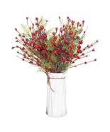 6Pack Christmas Floral Picks Artificial Red Berry Stems 17Inch Christmas... - £37.91 GBP