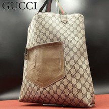 Gucci tote bag GG pattern Sherry line PVC leather brown - $162.38