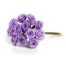 Ribbon Rose Bunch Lavender 0.5 Inch 12 Roses Per Bunch - $14.18