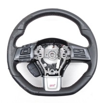 2016 Subaru Impreza Wrx Sti Leather Multifunction Steering Wheel Red Stitch -102 - £124.04 GBP