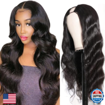 Tahikie U Part Human Hair Wig Body Wave Drawstring Wig 180 Density U Par... - $108.32
