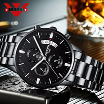 Men&#39;s Quartz Watch Chronograph Wirstwatch Waterproof  2403040534 - $24.25+