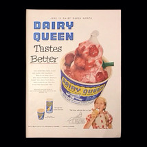 Vintage &quot;1950 Dairy Queen Ice Cream&quot; Advertisement Print - £21.41 GBP