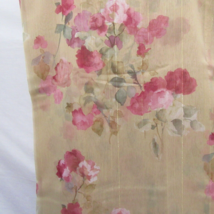 CROSCILL LaRosa Floral Pink Gold 3-PC Drapery Panels with Scarf Valance - $110.00