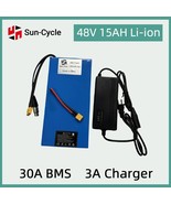 48V 15Ah 1000W Lithium Ion Ebike Batteries Pack Electric Bicycle Charger... - £156.71 GBP