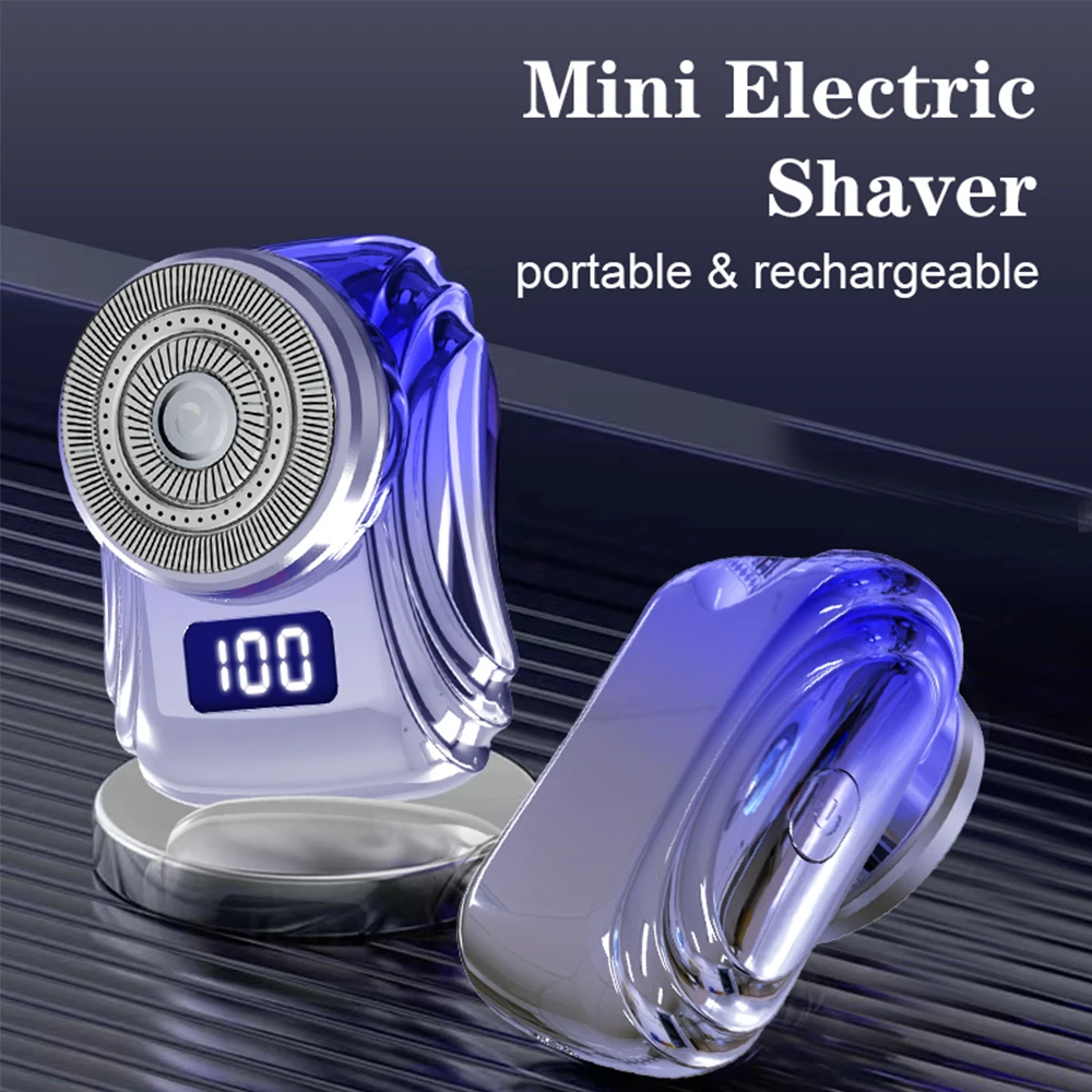 Portable Electric Shaver Mini Beard Trimmer Shaving Machine For Men Floa... - $21.53