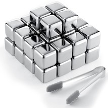 Reusable Ice Cubes Metal Ice Cube Stainless Steel Whiskey Ice Cube With ... - $45.99