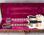 Double Neck EDS 1275 White Electric Guitar Gold Hardware include Case - £240.57 GBP