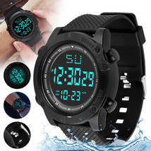 Waterproof Digital Sports Watch Military Tactical LED Backlight Wristwatch Men - £16.46 GBP