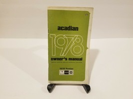 1978 Pontiac Acadian Owner&#39;s Manual - $14.83