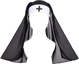  Habit Hat Black Headband for Demonic Costume Cosplay Halloween Accessor - £25.02 GBP