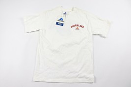 NOS Vtg 90s Adidas Youth Large Spell Out Midfielder Soccer Shirt White Cotton - £15.51 GBP
