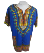 African Style Dashiki men women shirt short sleeve p2p 27 XL cotton colo... - $21.77