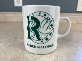 Rebekah  Lodge FLT White And Green 10 OZ Coffee Mug - £7.81 GBP