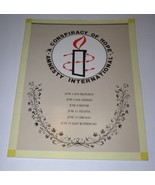 Conspiracy Of Hope Concert Tour Program Vintage 1986 Amnesty Internation... - $59.99