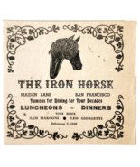 1957 The Iron Horse Restaurant Advertisement San Francisco California DW... - €21,45 EUR