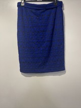 LULAROE LLR SIZE SMALL PENCIL SKIRT AZETC PATTERN ROYAL BLUE #660 - £32.07 GBP