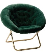 Milliard Cozy Chair/Faux Fur Saucer Chair For Bedroom/X-Large (Green) - £102.21 GBP