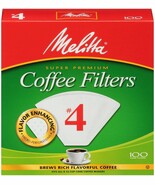 COFFEE MAKER FILTERS WHITE #4 Cone Style 8 10 12cUp CoffeeMaker MELITTA ... - €19,49 EUR