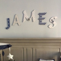 Nautical Wood Letters-Nursery Decor- Price Per Letter- Custom made Many ... - £9.77 GBP