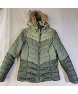 Swiss Tech Womens Puffer Jacket Expedition Faux Fur Hood Size Medium 8-1... - £20.50 GBP
