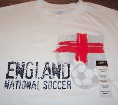 England National Soccer T-SHIRT Mens Medium New World Cup Futbol Football - £15.79 GBP