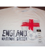 ENGLAND NATIONAL SOCCER T-SHIRT MENS MEDIUM NEW World Cup Futbol Football - $27.08 CAD