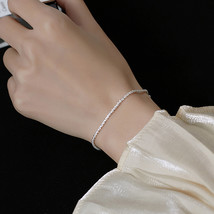 Personality Simple Star Moon Bead Chain Bracelet For Women Fashion Elegant Silve - £9.58 GBP