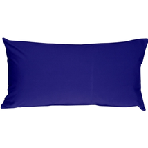 Caravan Cotton Royal Blue 9x18 Throw Pillow, Complete with Pillow Insert - £16.84 GBP