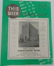 THIS WEEK in the Nation&#39;s Capital November 27, 1960 Official Guide, 39th... - £11.68 GBP