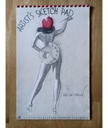1943 Artists Sketch Pad Pin Up Calendar Earl MacPherson Artwork Brown &amp; ... - $93.24 CAD