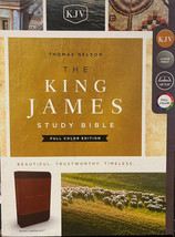 KJV, The King James Study Bible, Leathersoft, Brown, Red Letter, Full-Co... - $128.99 CAD