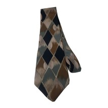 J T Beckett Men&#39;s Dress Neck Tie Brown, Blue and Tan Harlequin Diamond 1... - $269.51 MXN