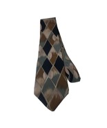J T Beckett Men&#39;s Dress Neck Tie Brown, Blue and Tan Harlequin Diamond 1... - $269.78 MXN