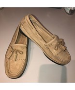 Florsheim Suede Tassel Slip On Loafers Men&#39;s 7.5 Beige EUC - $22.76