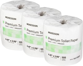 Toilet Tissue Premium White 2ply Standard Size Cored 500 Sheets 4 x 4-1/2 CS/80 - £128.40 GBP