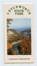 Letchworth State Park Brochure Maps Glen Iris Inn &amp; Restaurant Castile New York  - $15.84