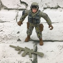 Chap Mei Military Themed Action Figure 3.75” Soldier Desert Camo Rifle Toy  - £4.73 GBP