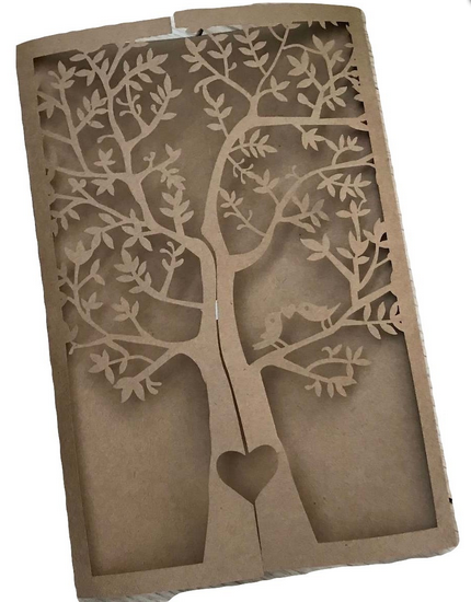 10pcs kraft paper brown invitations,laser cut Wedding Invite,birthday in... - $10.70